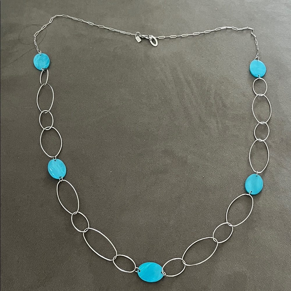 Rachel Silver and Turquoise Necklace